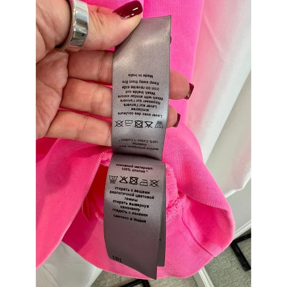 Zadig & Voltaire Upper Cotton Logo Sweatshirt IN ELECTRIC PINK NWT  - S - Picture 10 of 11